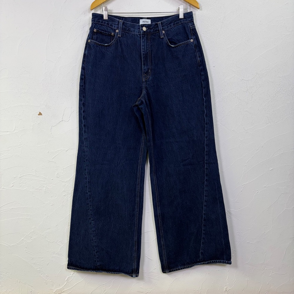 Pistola Ruby Wide Leg Jeans Womens 31 Dark Wash High Rise Denim Streetwear 32x31